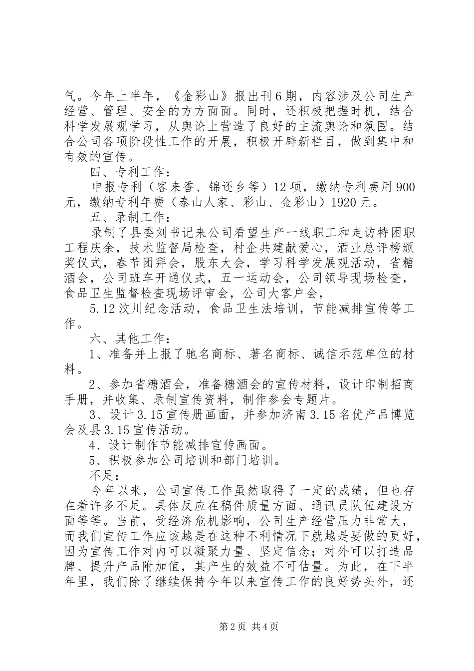 2024年公司上半年宣传工作总结_第2页