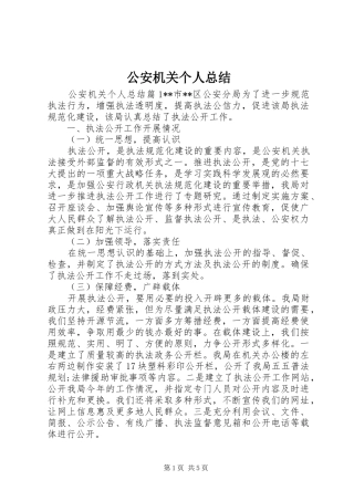 2024年公安机关个人总结