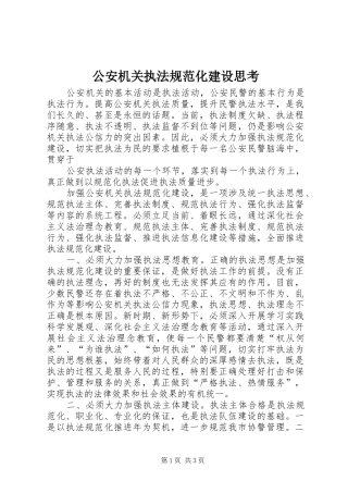2024年公安机关执法规范化建设思考