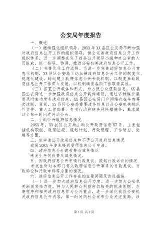 2024年公安局年度报告