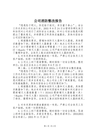 2024年公司消防整改报告