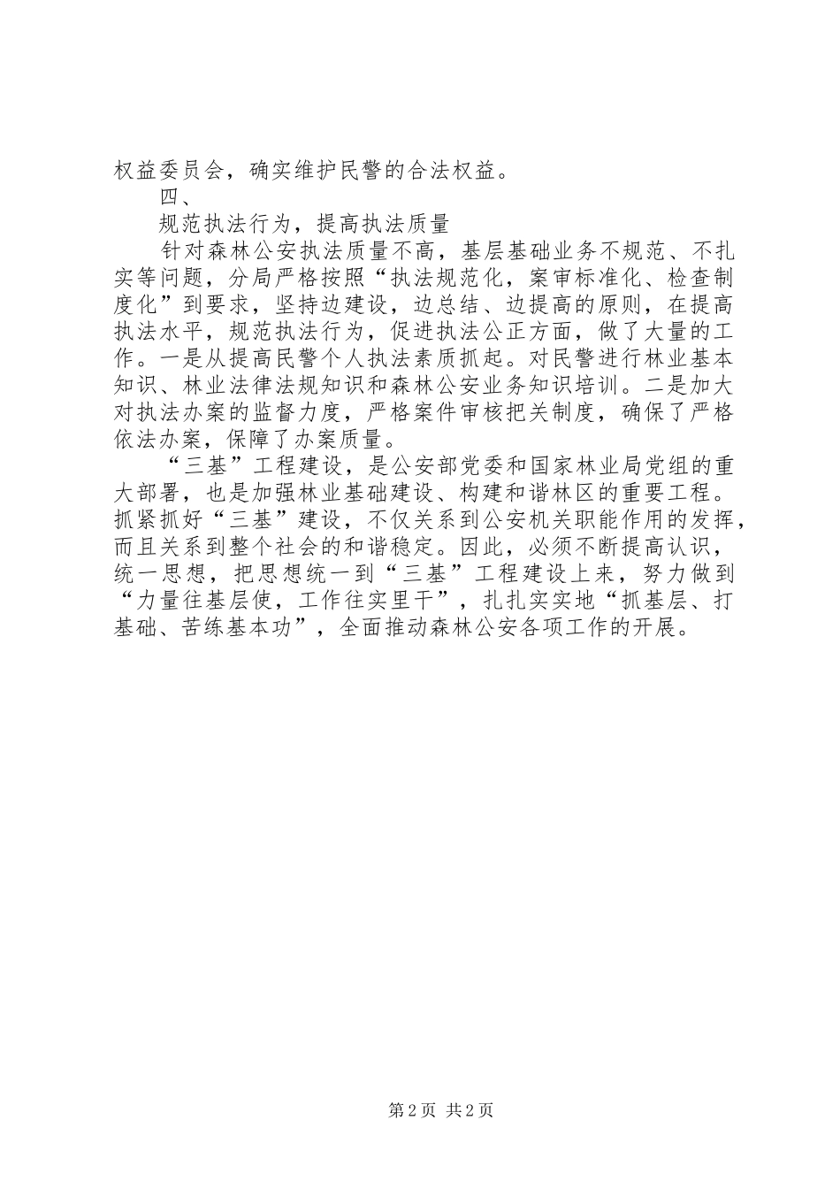 2024年公安三基工程工作总结_第2页
