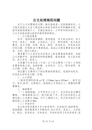 2024年公文处理规范问题