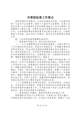 2024年共青团县委工作要点