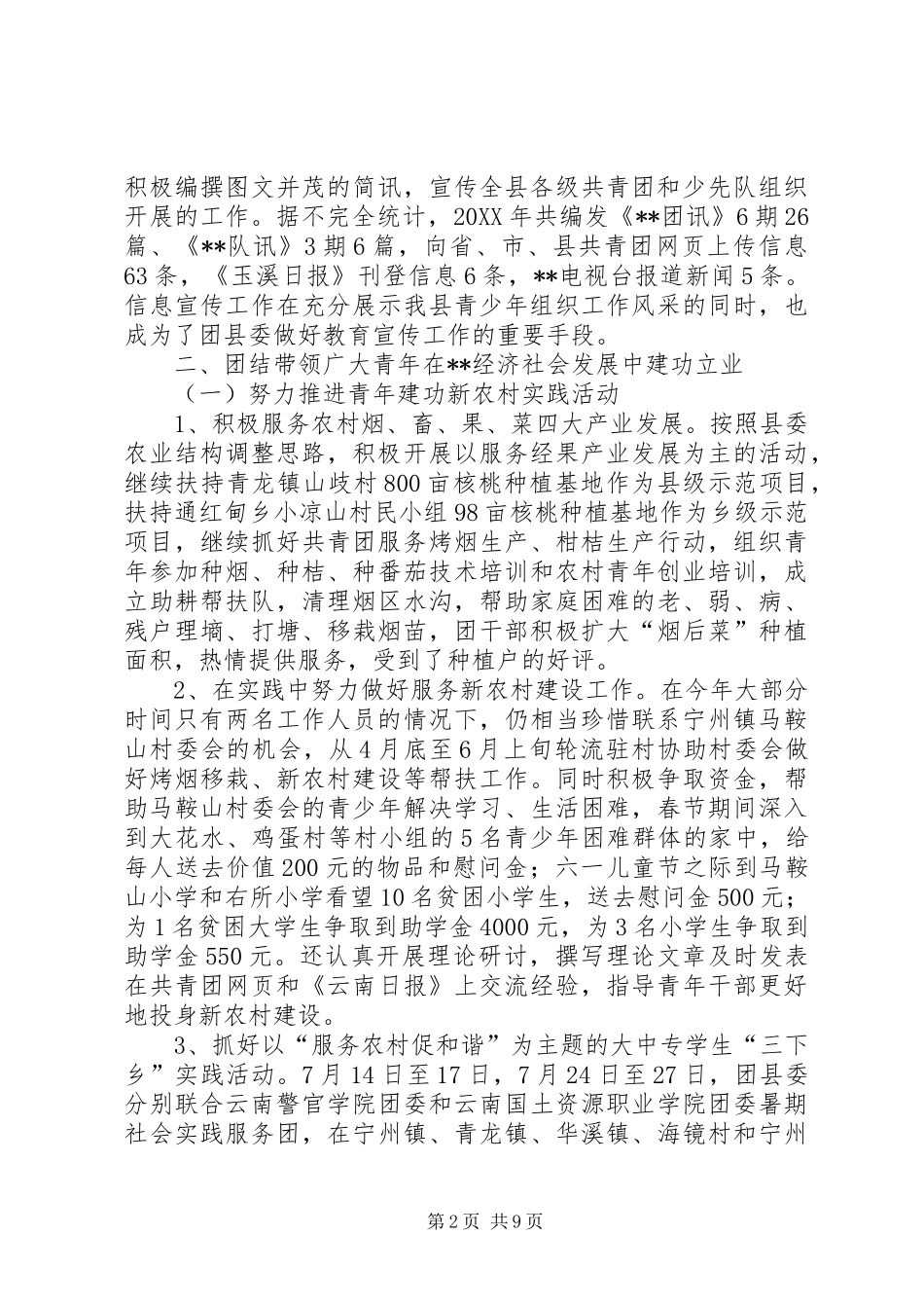 2024年共青团县委工作总结及工作意见_第2页