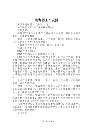 2024年共青团工作安排