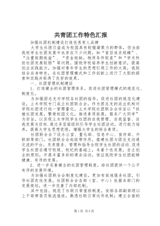 2024年共青团工作特色汇报