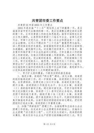 2024年共青团市委工作要点