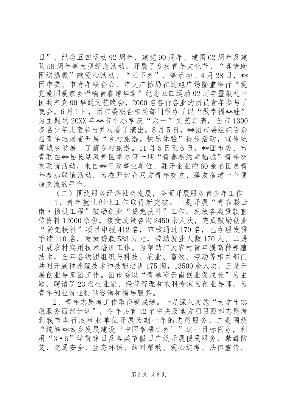 2024年共青团市委工作总结_第2页