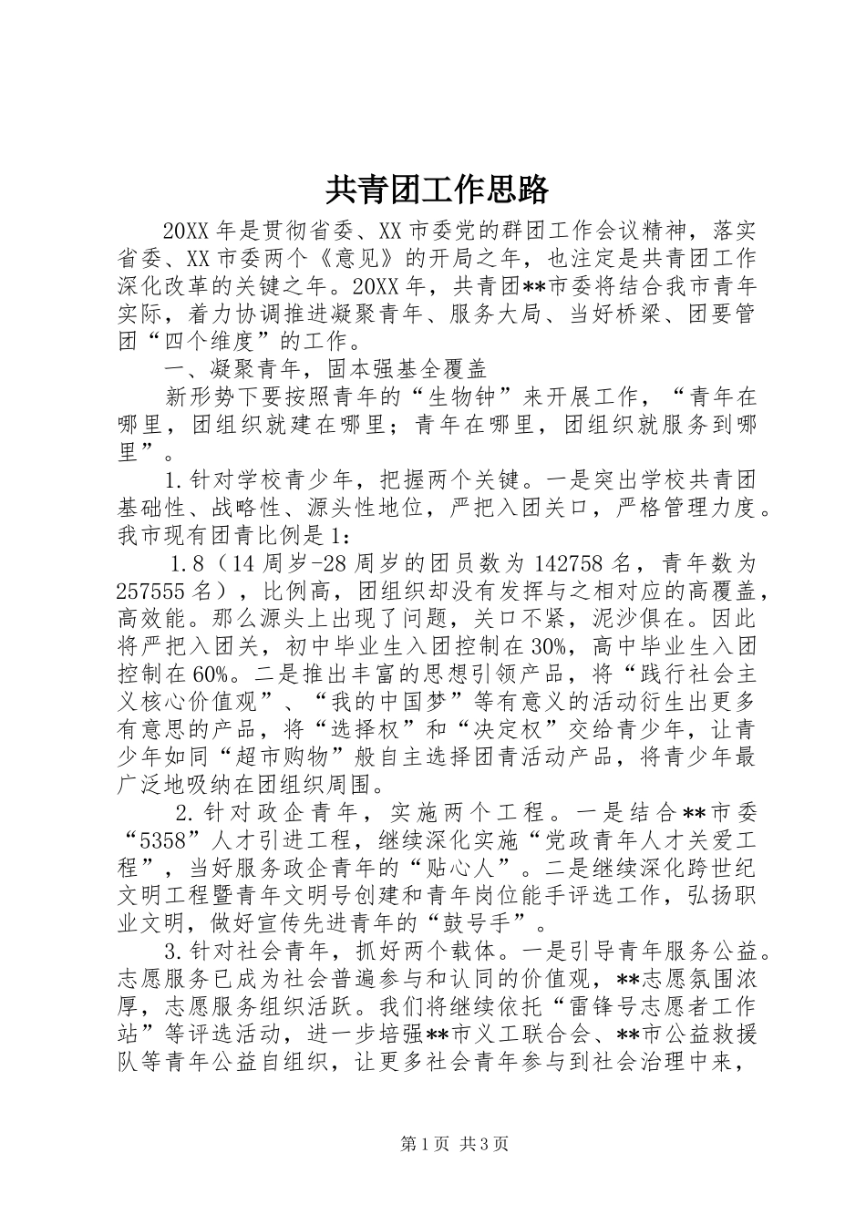 2024年共青团工作思路_第1页