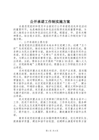 2024年公开承诺工作制实施方案