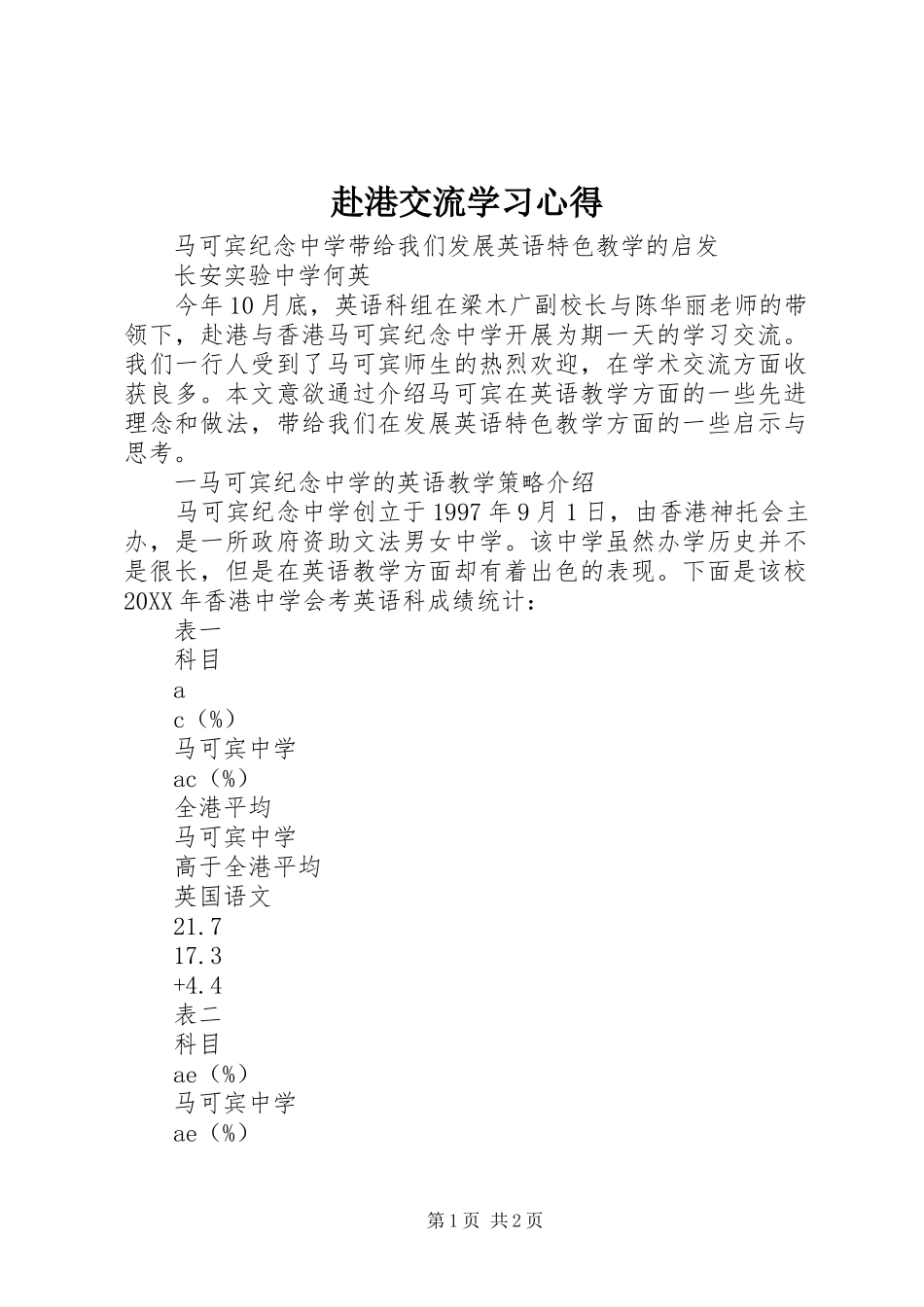 2024年赴港交流学习心得_第1页