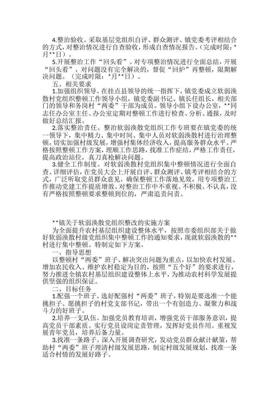 软弱涣散党组织整顿方案和汇报材料汇编（11篇）_第2页