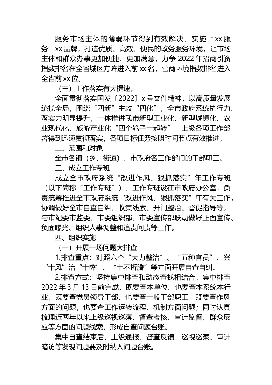 2022年兴“十风”治“十弊”干部作风专项整治工作情况报告_第2页