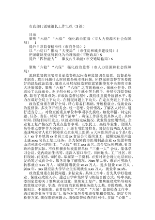 2022市直部门派驻组长工作汇报（5篇）