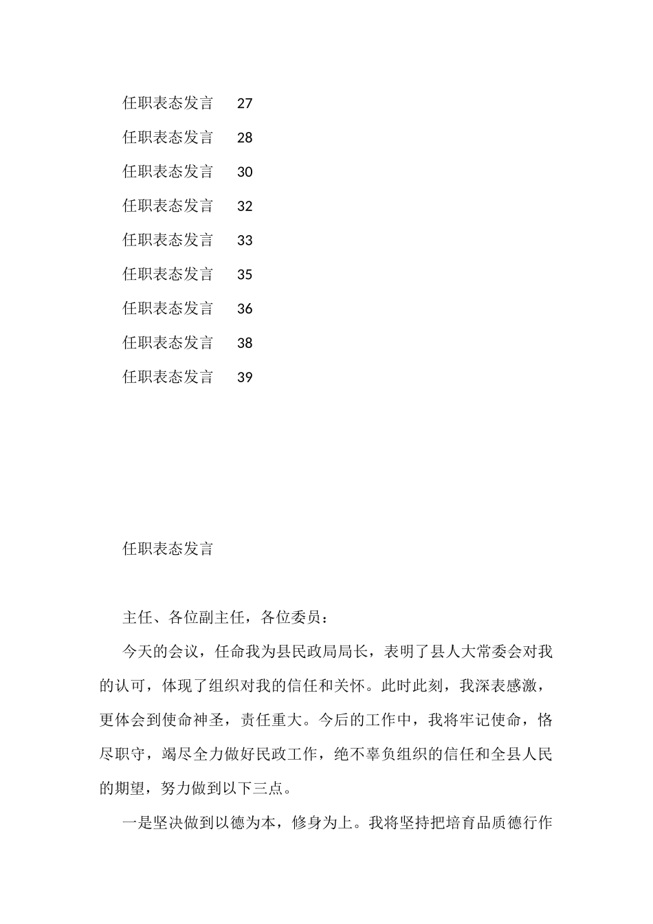 各部门局长任职表态发言汇编（27篇）_第2页