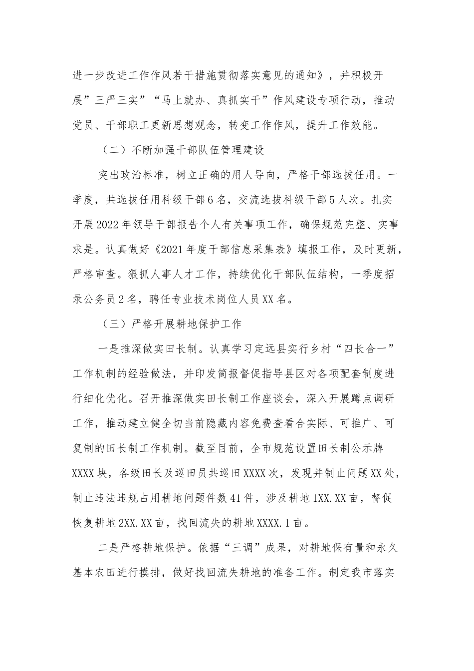 2022年XX市自然资源局一季度工作总结及二季度工作谋划_第2页