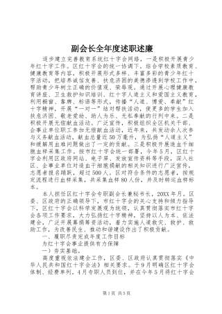 2024年副会长全年度述职述廉