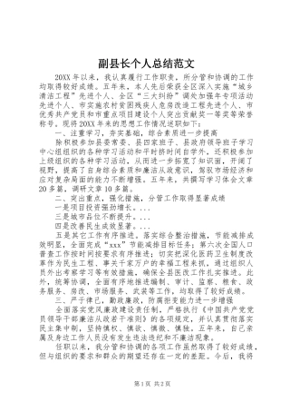 2024年副县长个人总结范文