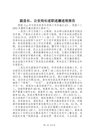 2024年副县长公安局长述职述廉述效报告