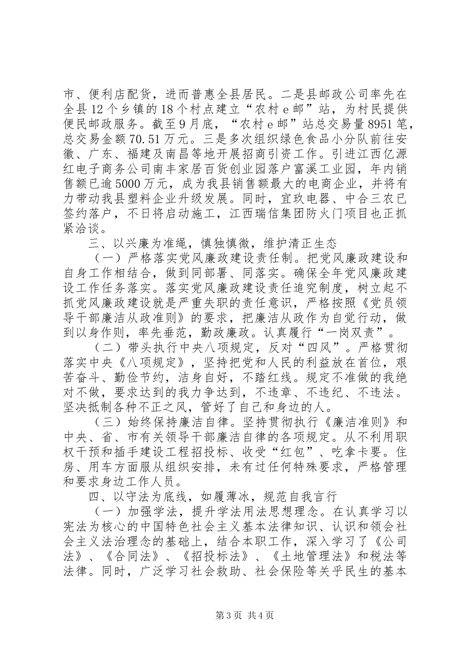 2024年副县长述德述职述廉述法报告_第3页