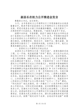 2024年副县长在权力公开推进会讲话