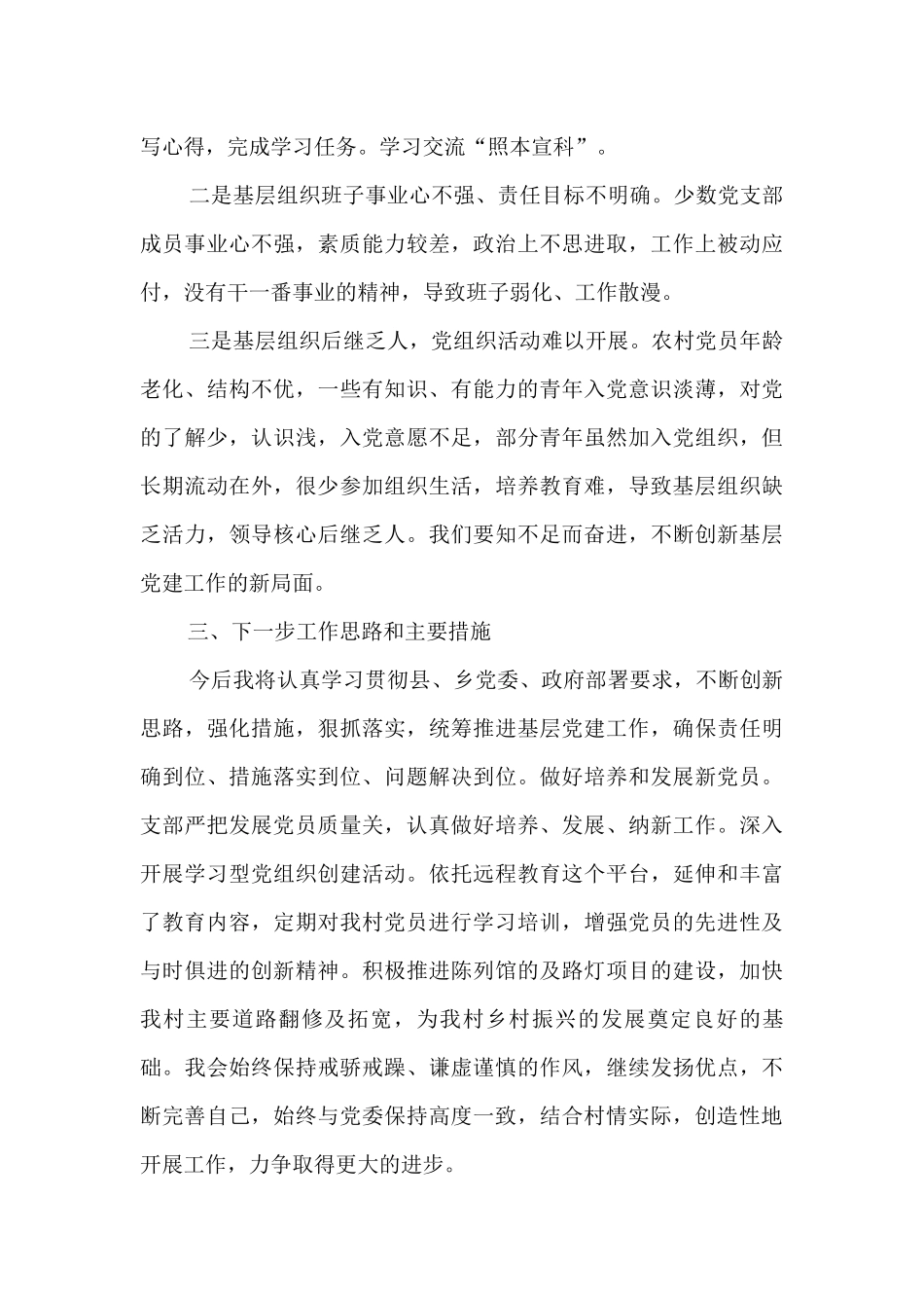 2022年度农村支部书记述职报告_第3页