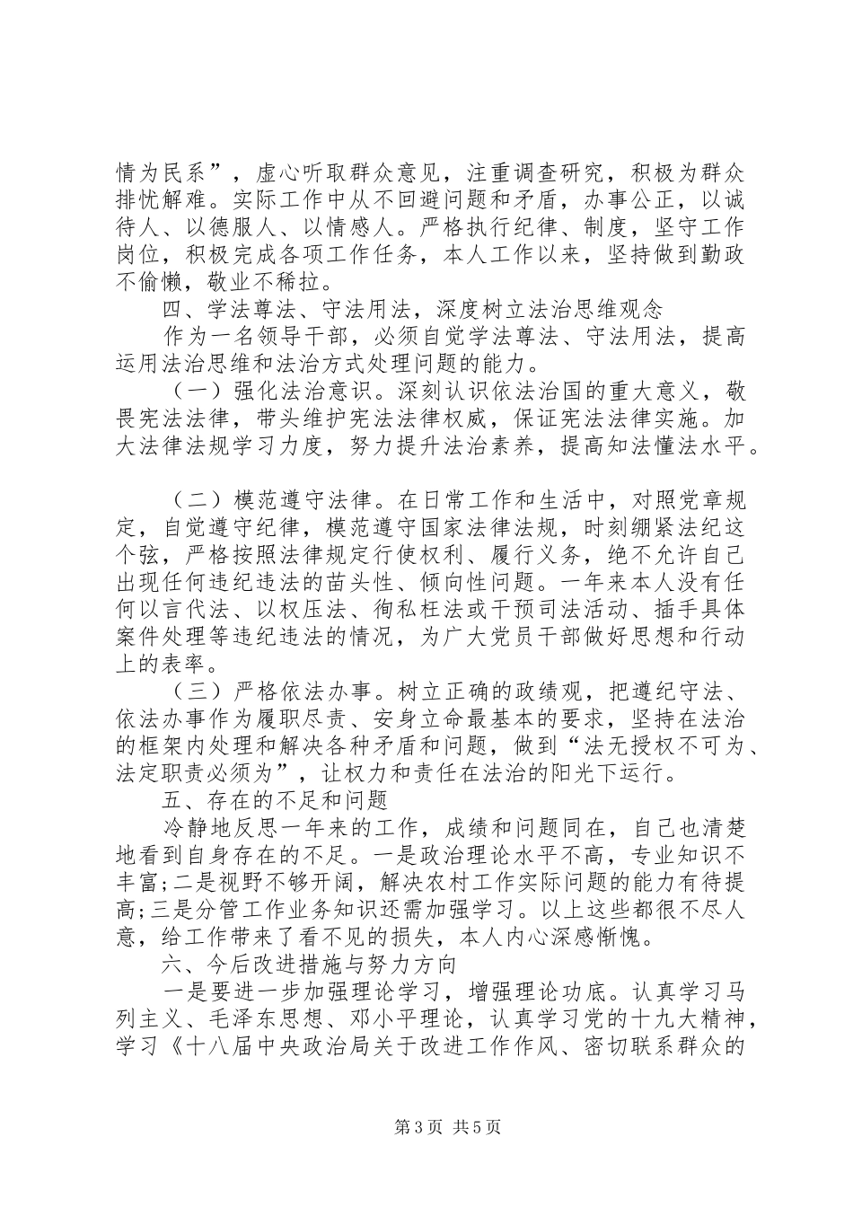 2024年副乡长个人述职述廉述法报告_第3页