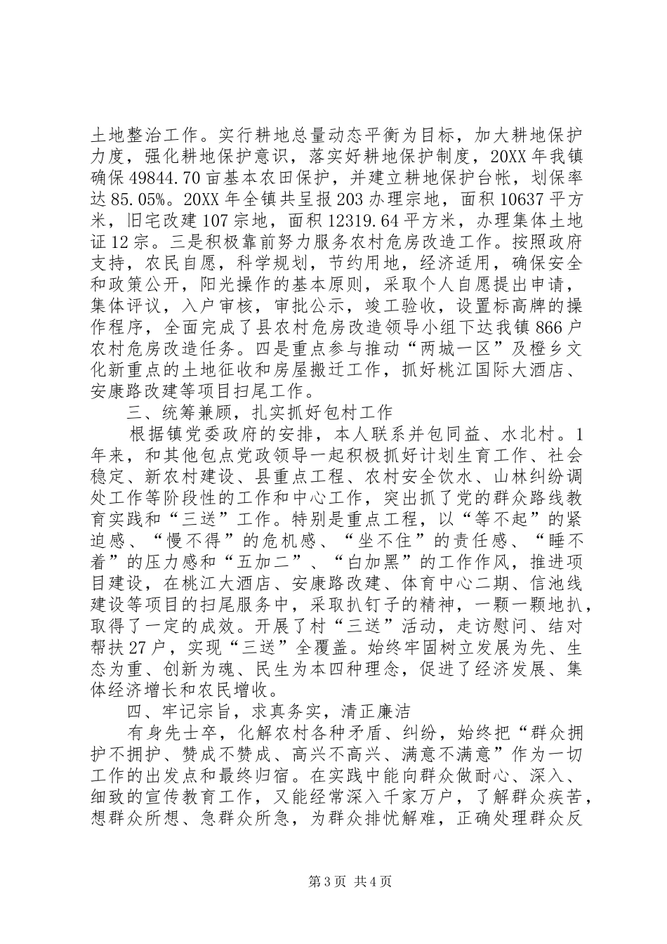 2024年副乡长述德述职述廉报告_第3页