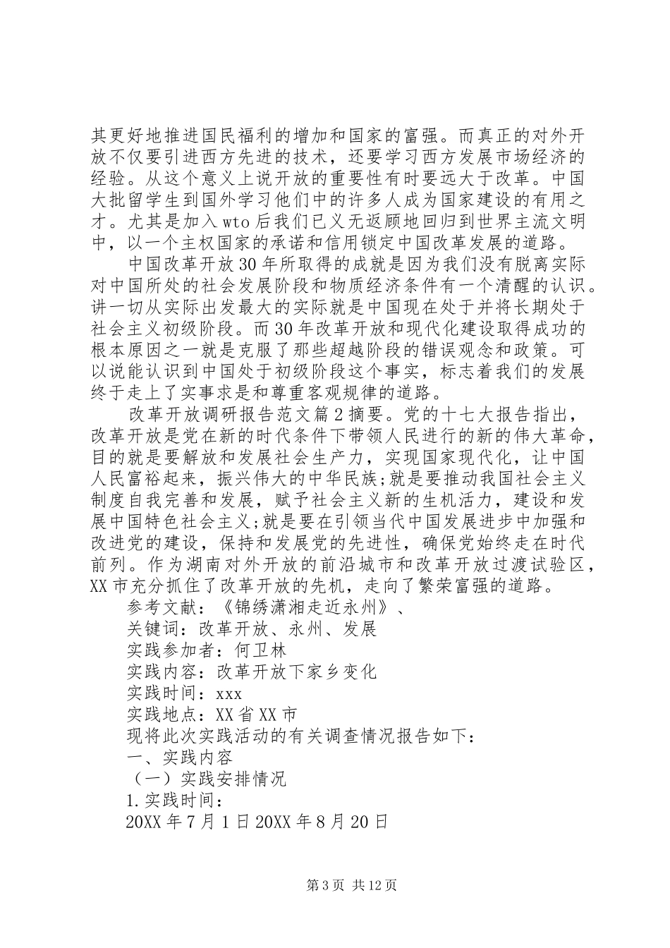 2024年改革开放调研报告范文_第3页