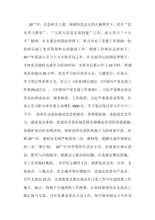 五星级党支部创建总结3篇