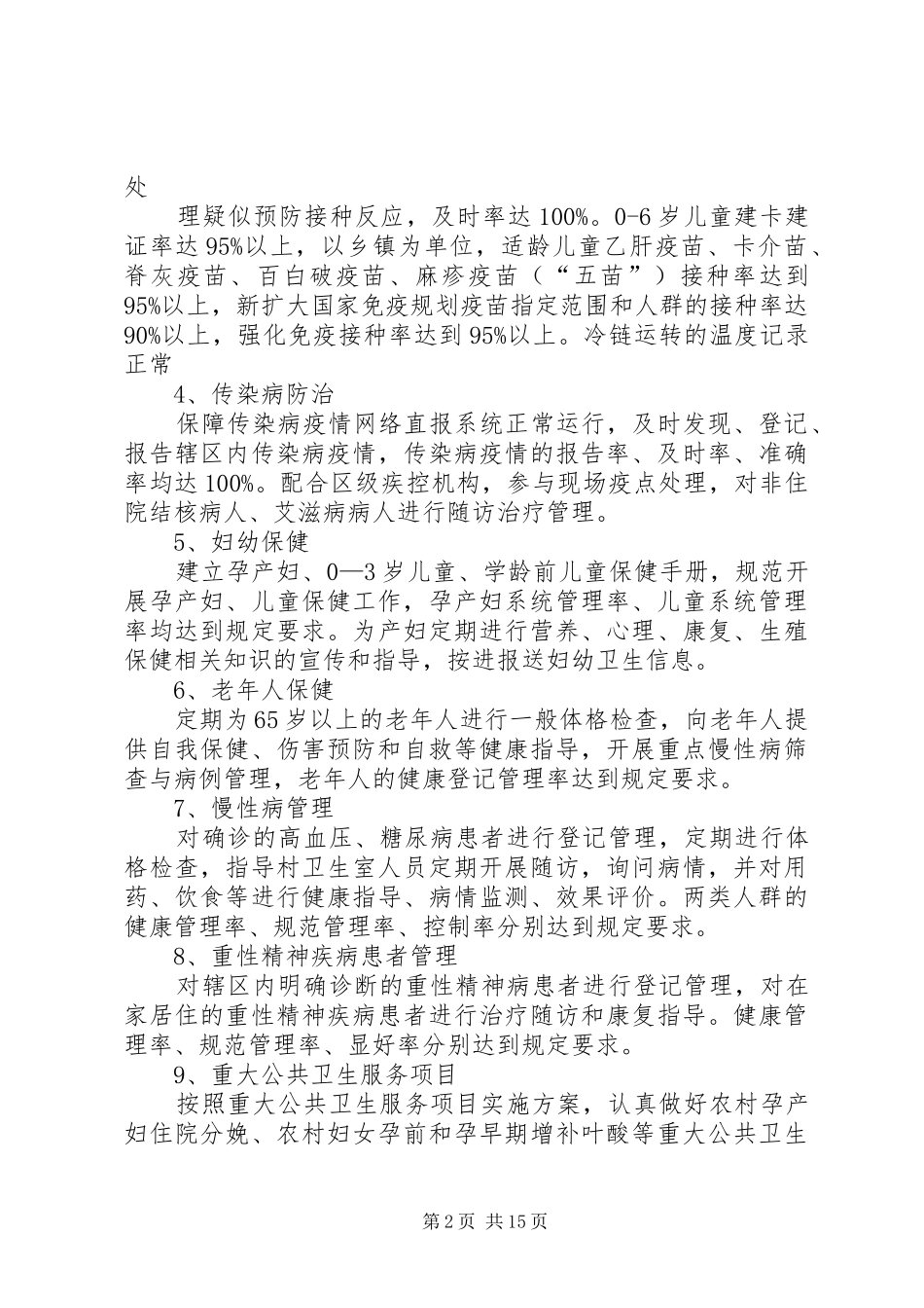 2024年甘州区火车站社区卫生服务中心共公卫生科管理目标责任书_第2页