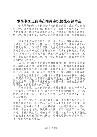 2024年感悟谁在违背谁在糊弄谁没搞懂心得体会