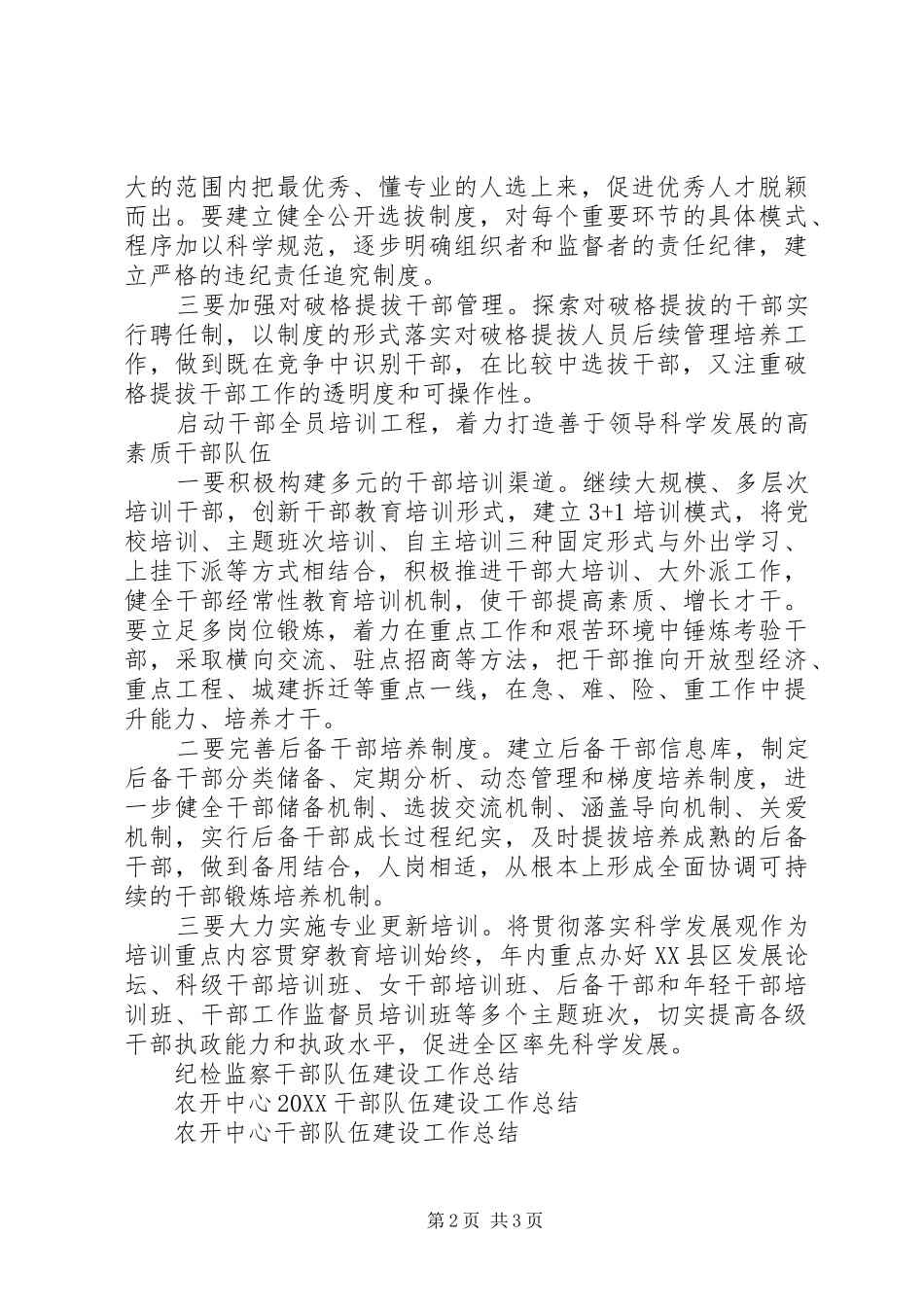 2024年干部队伍建设工作总结_第2页