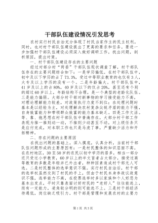 2024年干部队伍建设情况引发思考