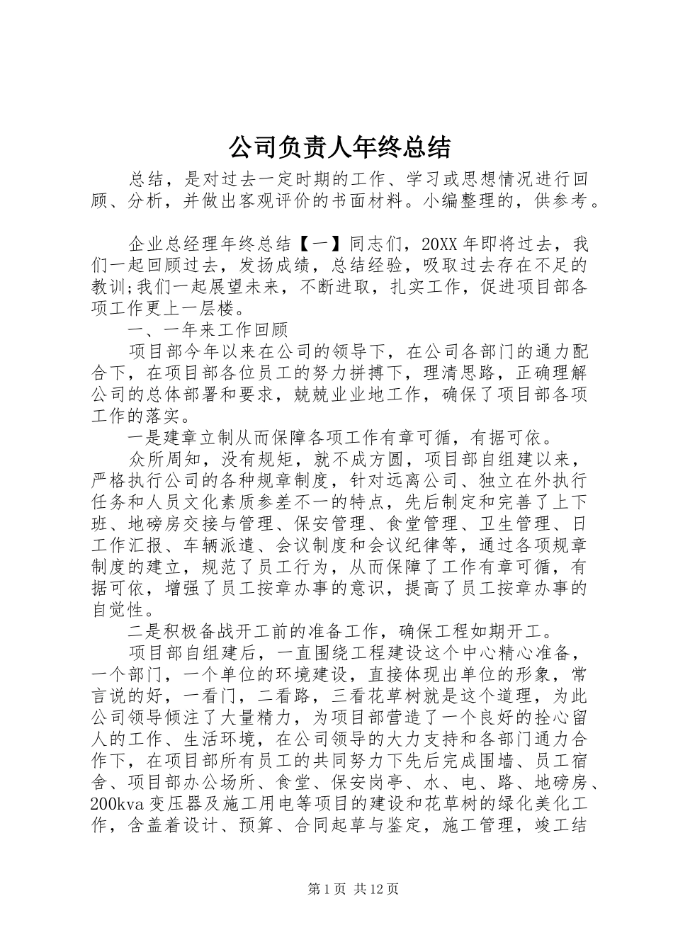 2024年公司负责人年终总结_第1页