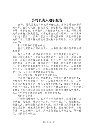 2024年公司负责人述职报告