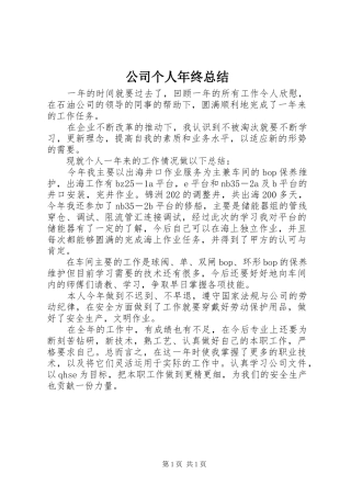 2024年公司个人年终总结