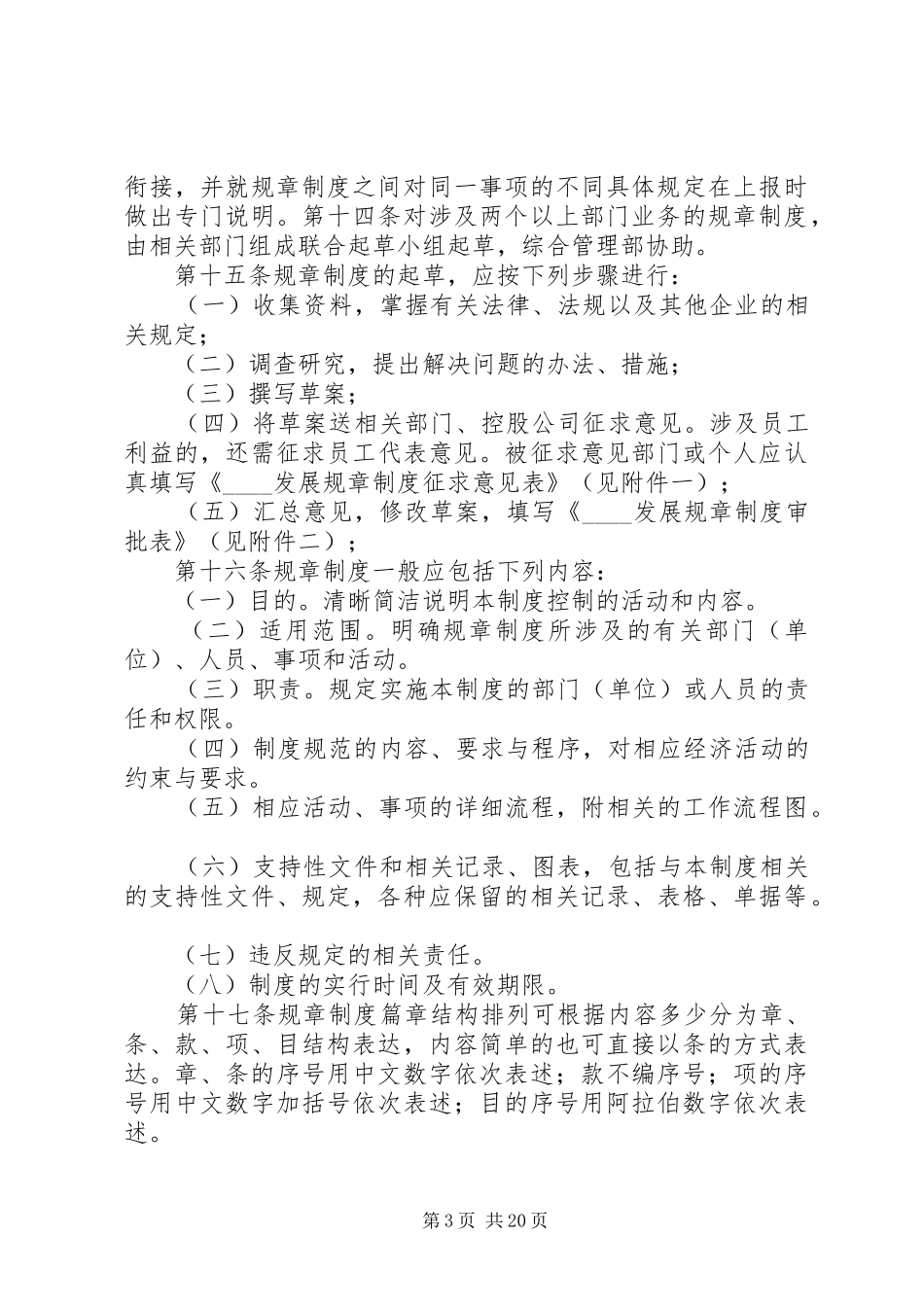 2024年公司规章制度制定与管理规定_第3页
