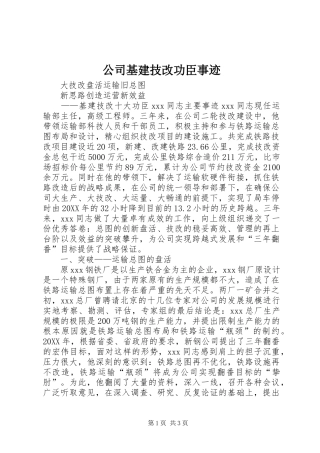 2024年公司基建技改功臣事迹