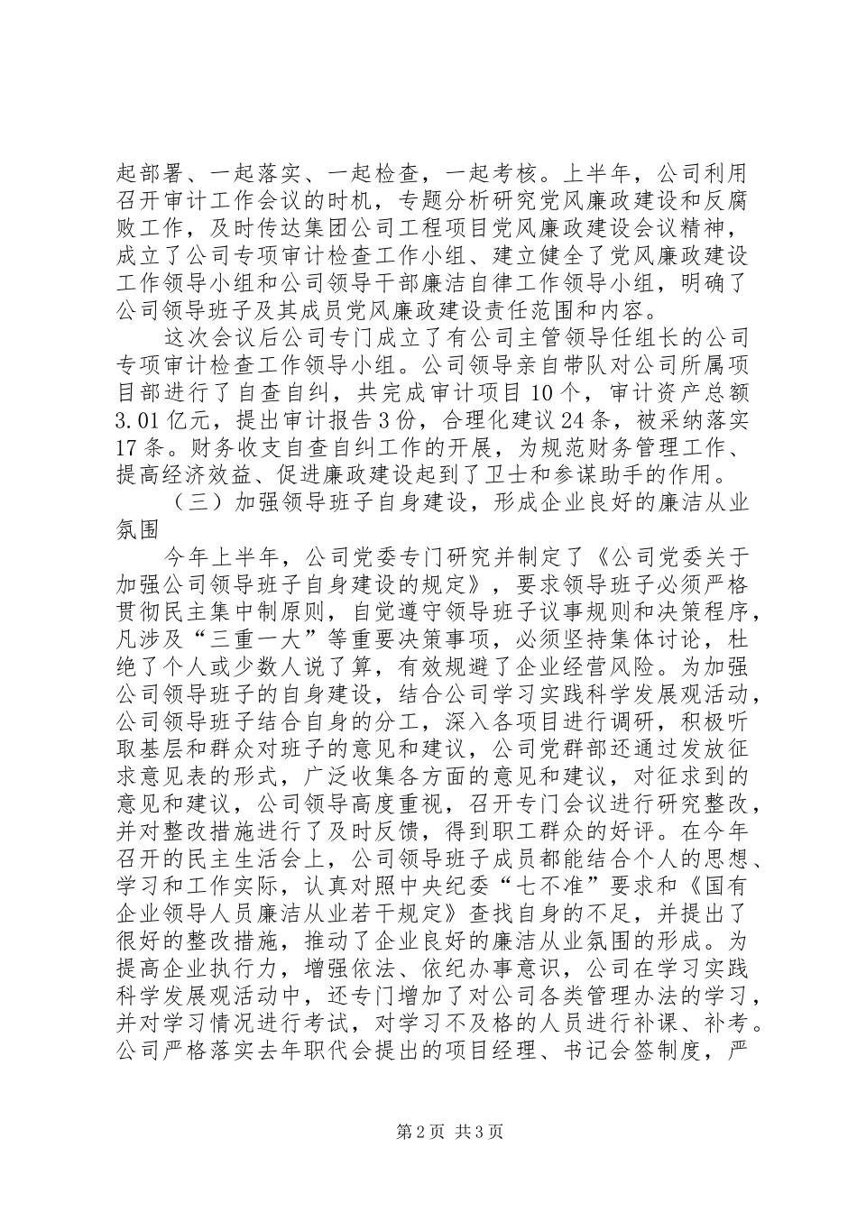 2024年公司纪检监察内部总结_第2页