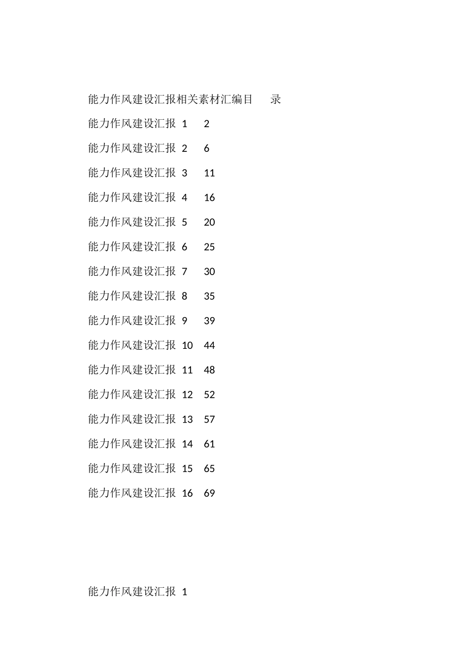 （16篇）学习能力作风建设汇报的写法3.1万字_第1页