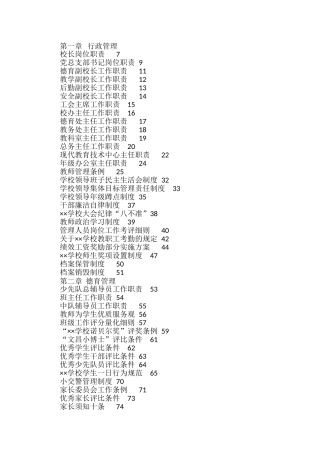 学校全套管理制度汇编（40篇）