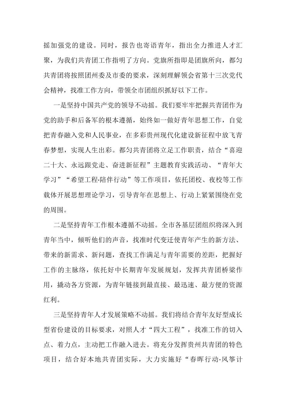 (5篇)学习贯彻贵州省第十三次党代会精神研讨心得体会发言_第3页
