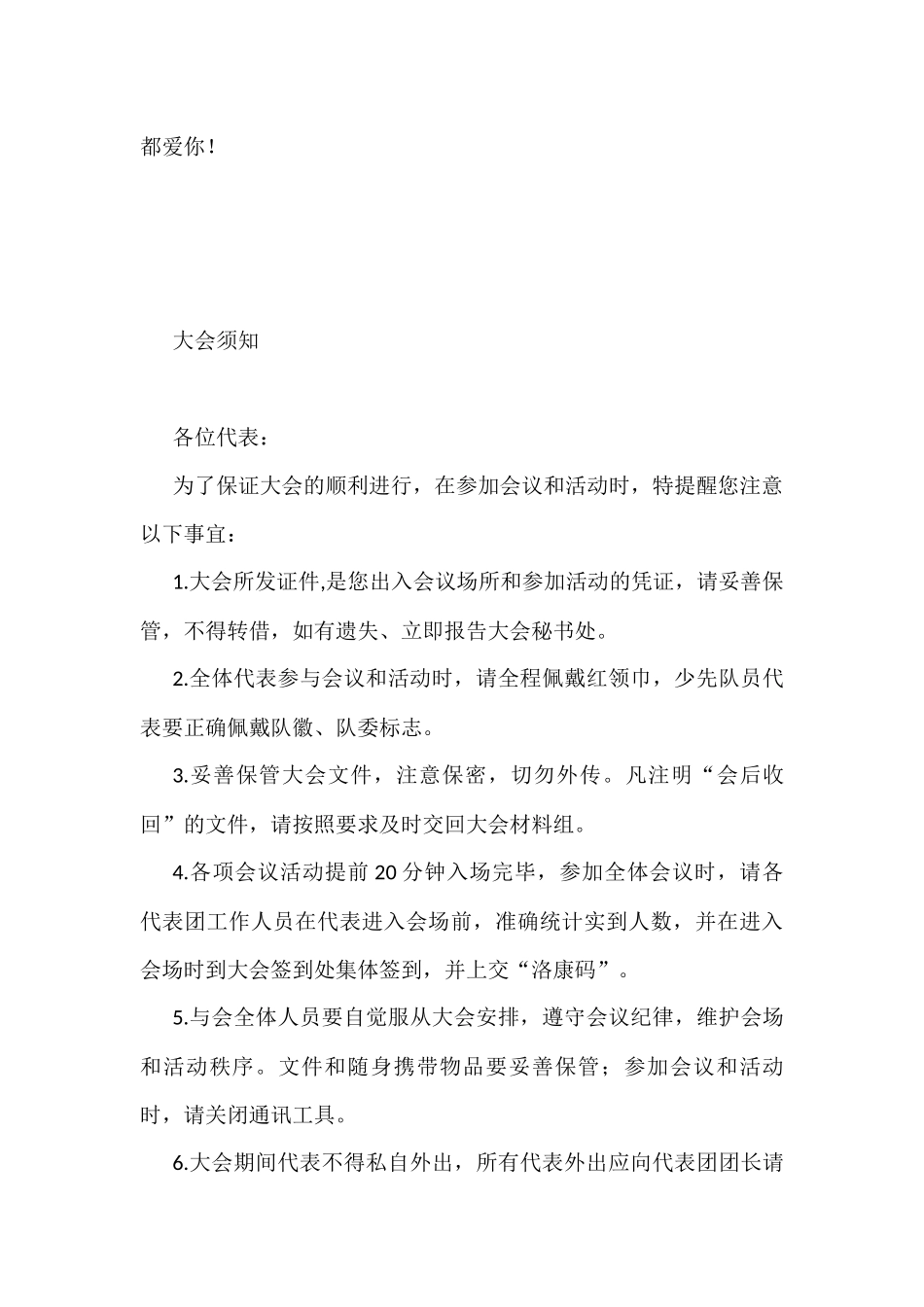 中国少年先锋队第一次代表大会会务指南_第3页