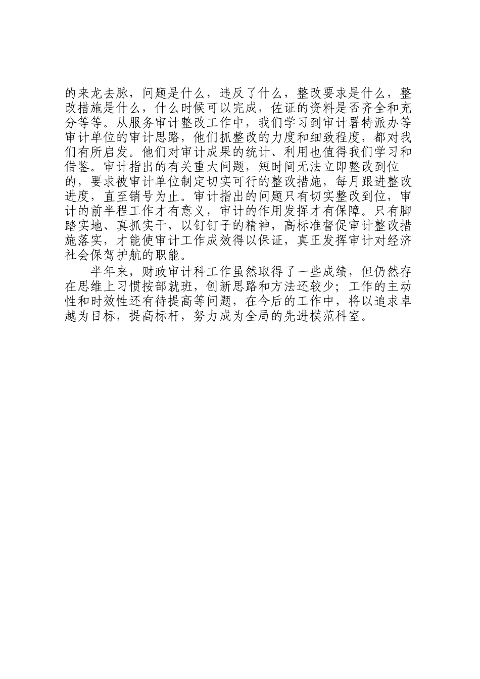 财政审计工作2022年上半年工作总结_第3页