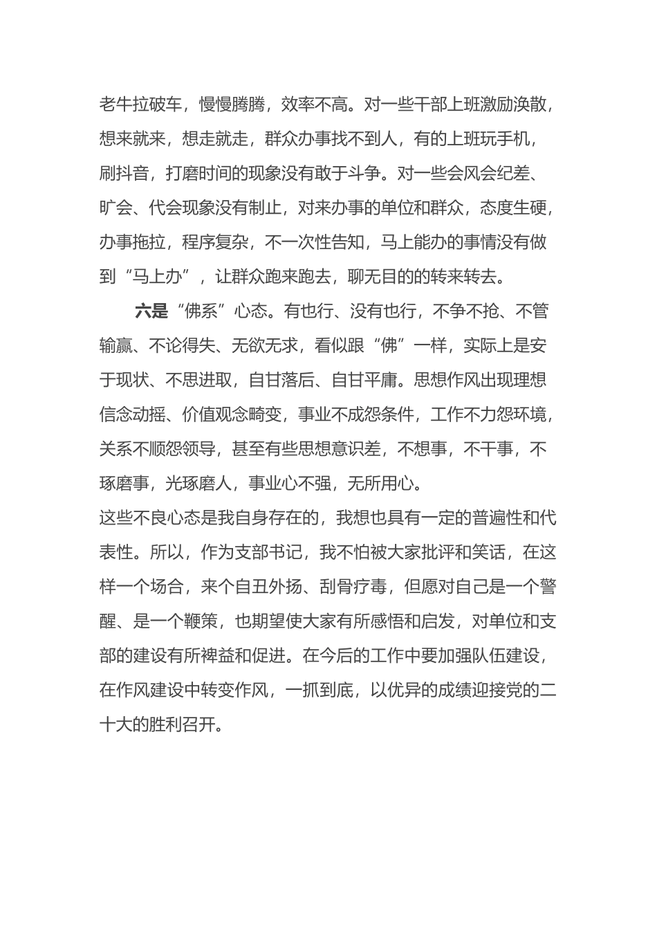 支部书记在XX镇作风效能建设大会上的发言_第3页