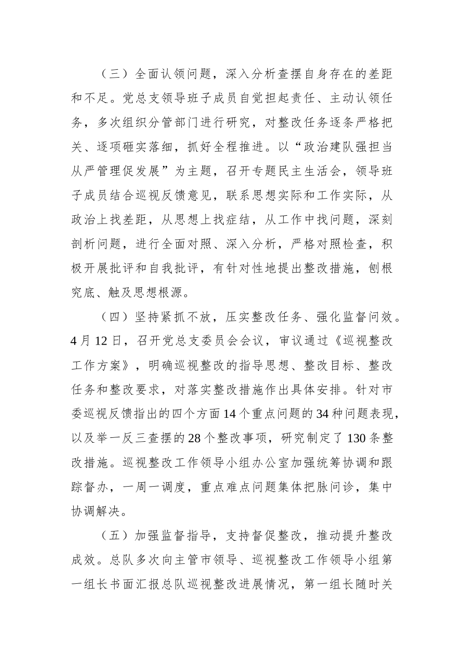 关于市委巡视整改进展情况通报_第3页