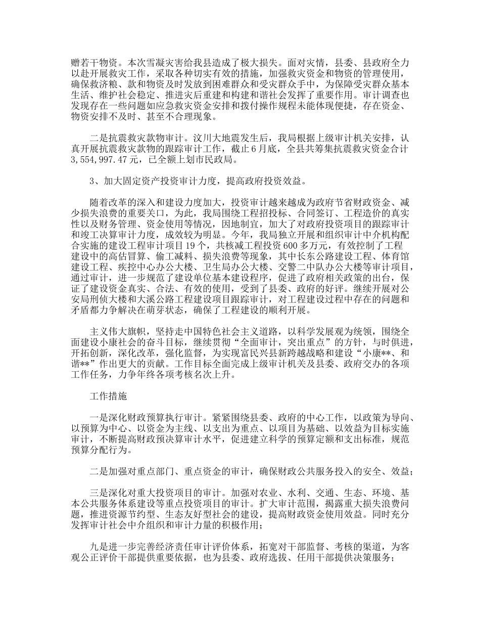 县审计局工作总结及工作安排_第2页