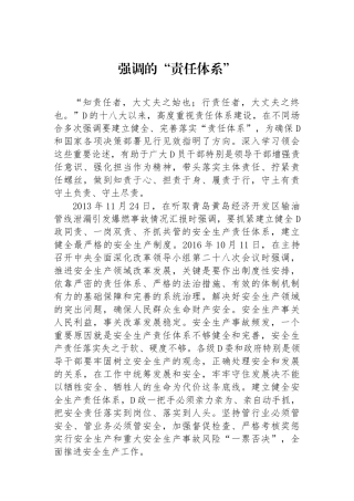 总书记强调的“责任体系”